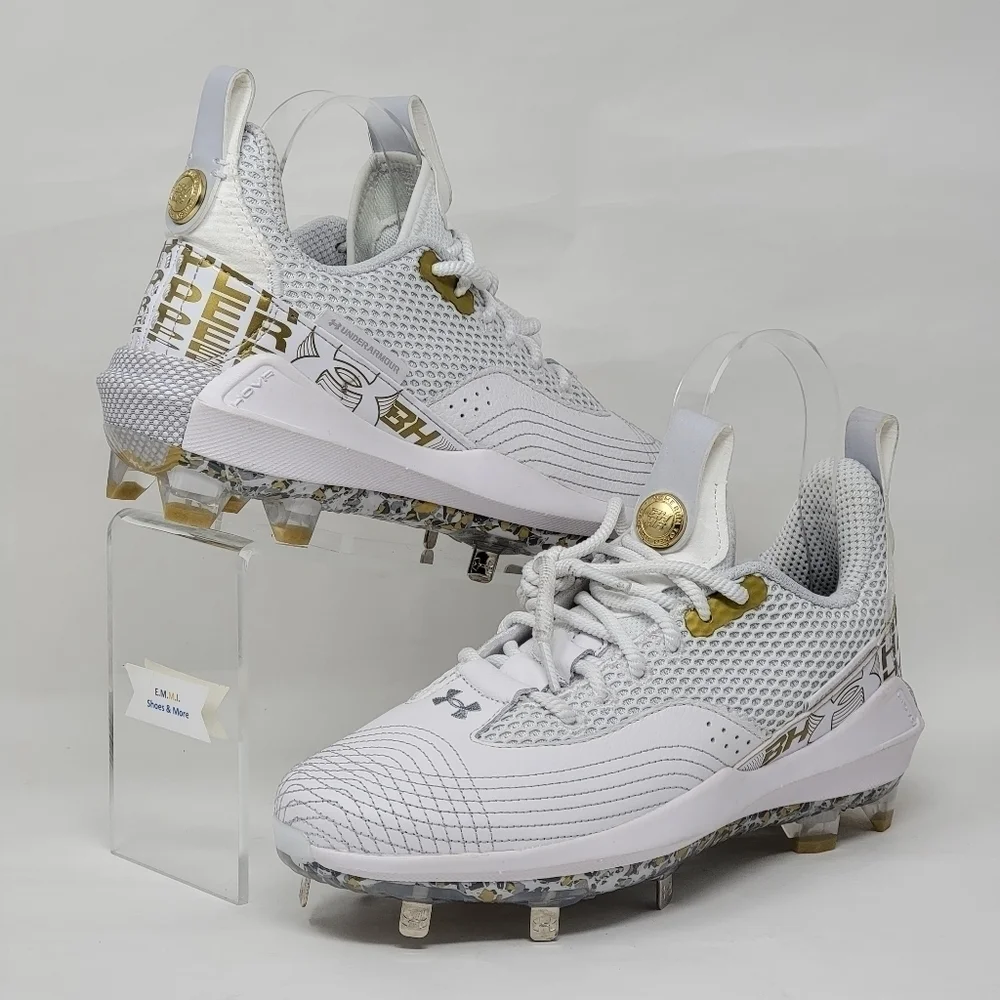 Under Armour Harper 7 Low ST Baseball Cleats White 3025582 100 Men Size 7.5 New